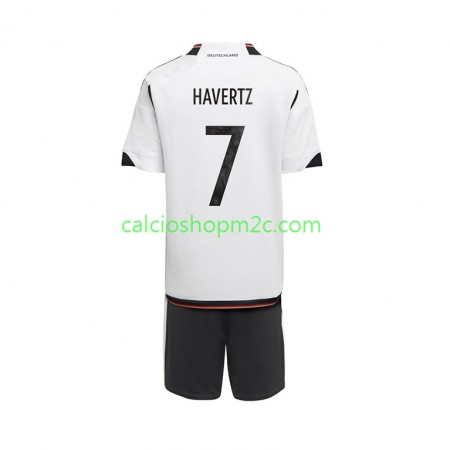 Germania Havertz 7 Bambino Maglia Prima World Cup 2022 Manica Corta (+ Pantaloncini)
